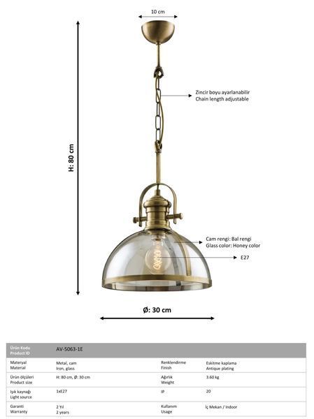 Pendul 5063 Gold