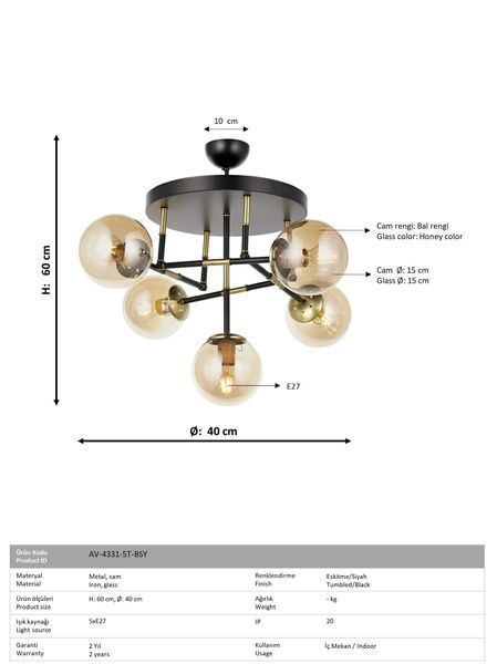 Lustra 4331, 5 becuri