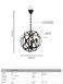 Lustra suspendata 4183 Black, 3 becuri